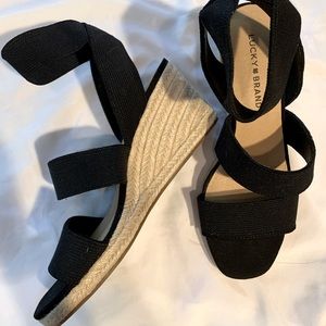BRAND NEW - Lucky Brand Mindara Black Espadrilles